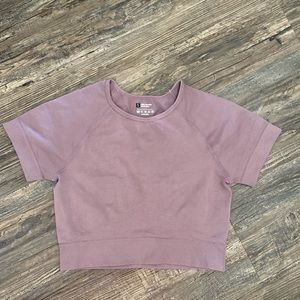Shein purple cropped workout top